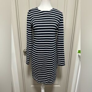 Michael Kors Black and White Striped Dress